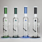 Armani Glass | 16" Double Percolator Bong – Premium Dual-Chamber Water Pipe