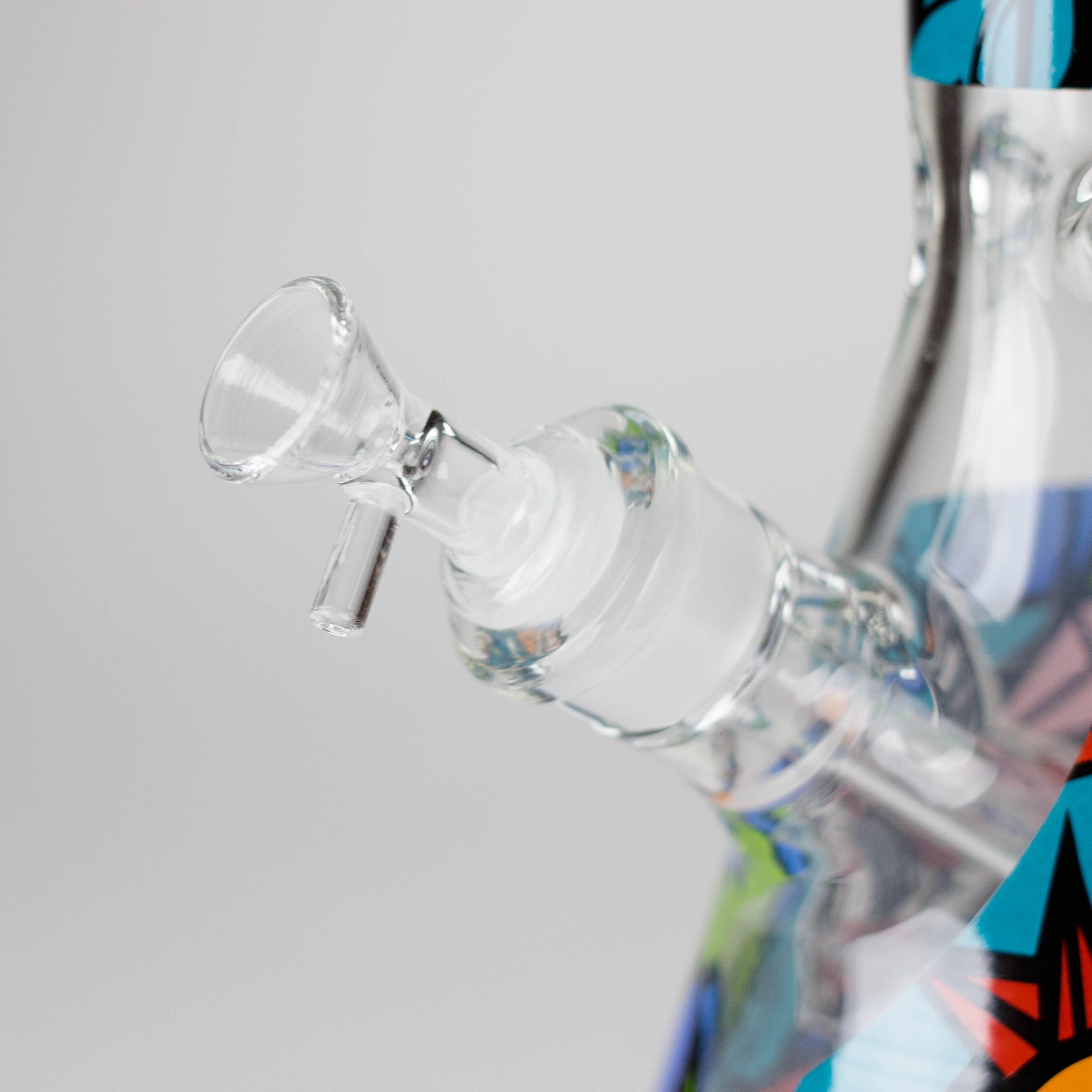 13.5" PsyClown Glass Bong – 7mm Thick Glass, Bold Psychedelic Clown Design