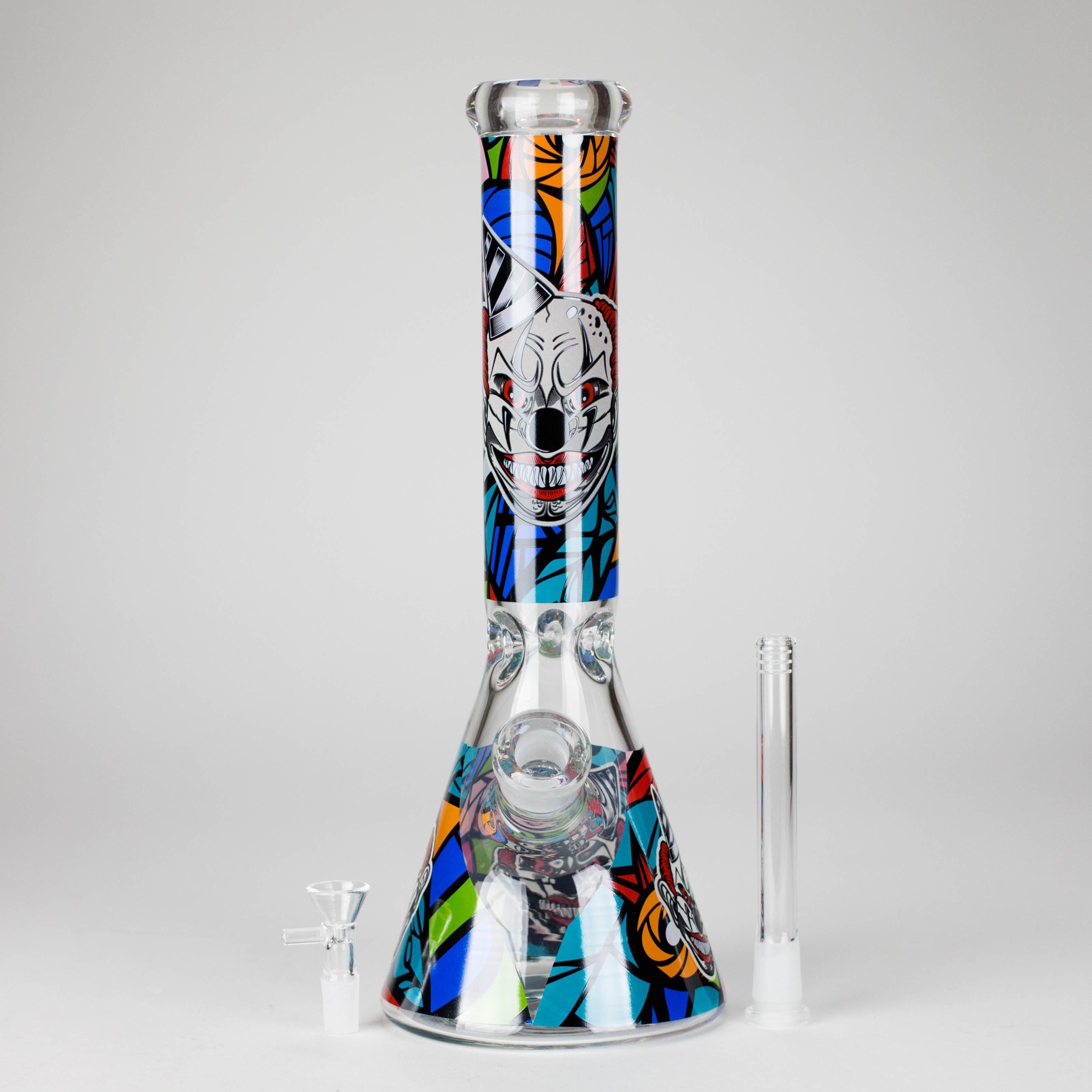 13.5" PsyClown Glass Bong – 7mm Thick Glass, Bold Psychedelic Clown Design Secondary image