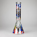 13.5" PsyClown Glass Bong – 7mm Thick Glass, Bold Psychedelic Clown Design