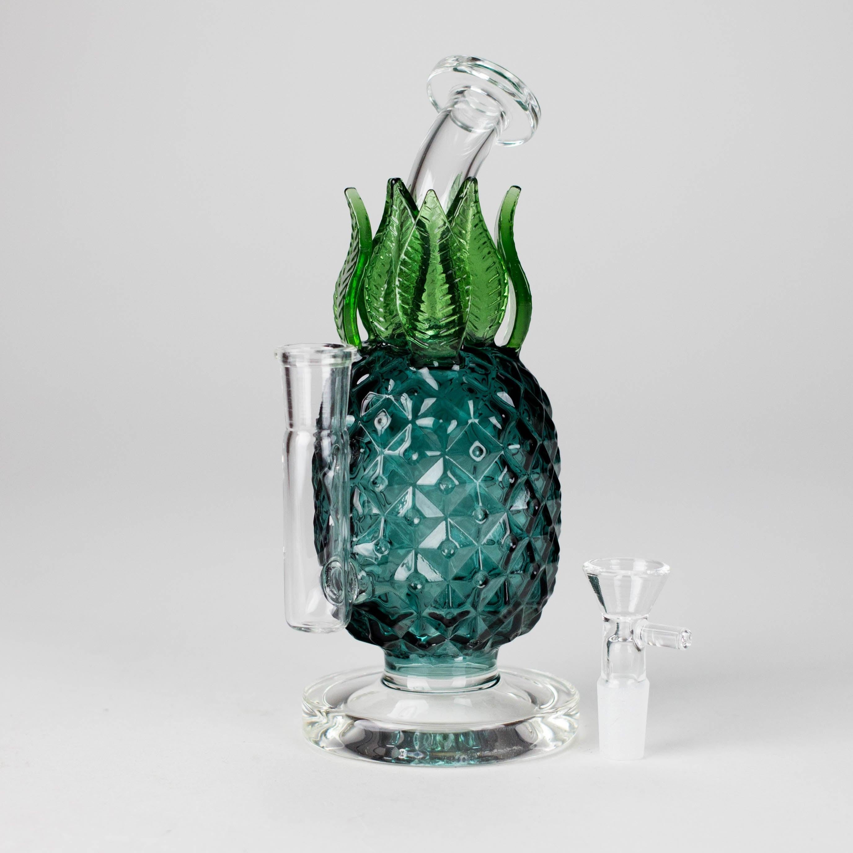 7.5" PinePop Glass Bong – Pineapple Shaped, 5mm Thick Glass Secondary image