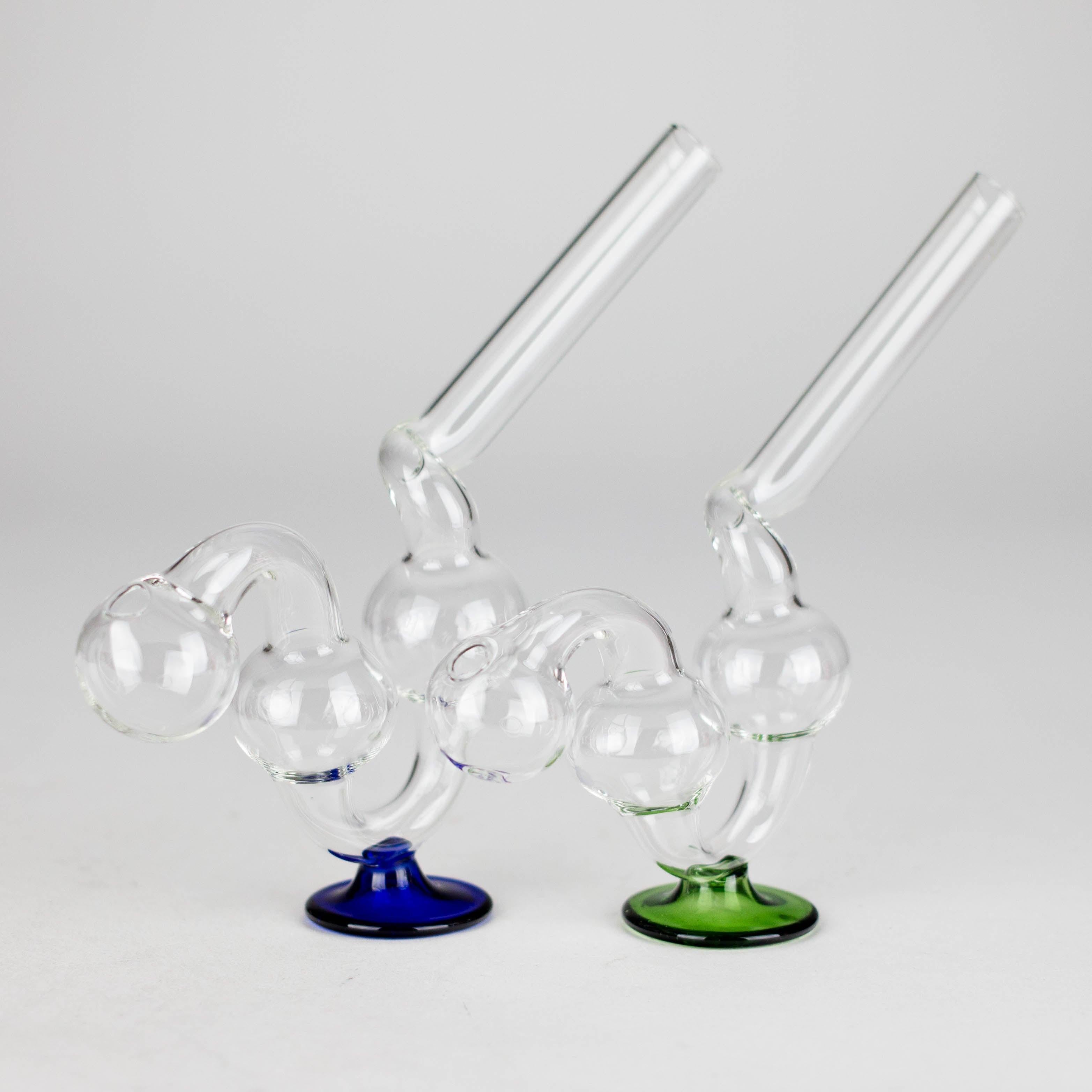 6" Stand Oil Burner Pipe – 2-Pack | Durable Glass, Assorted Colors