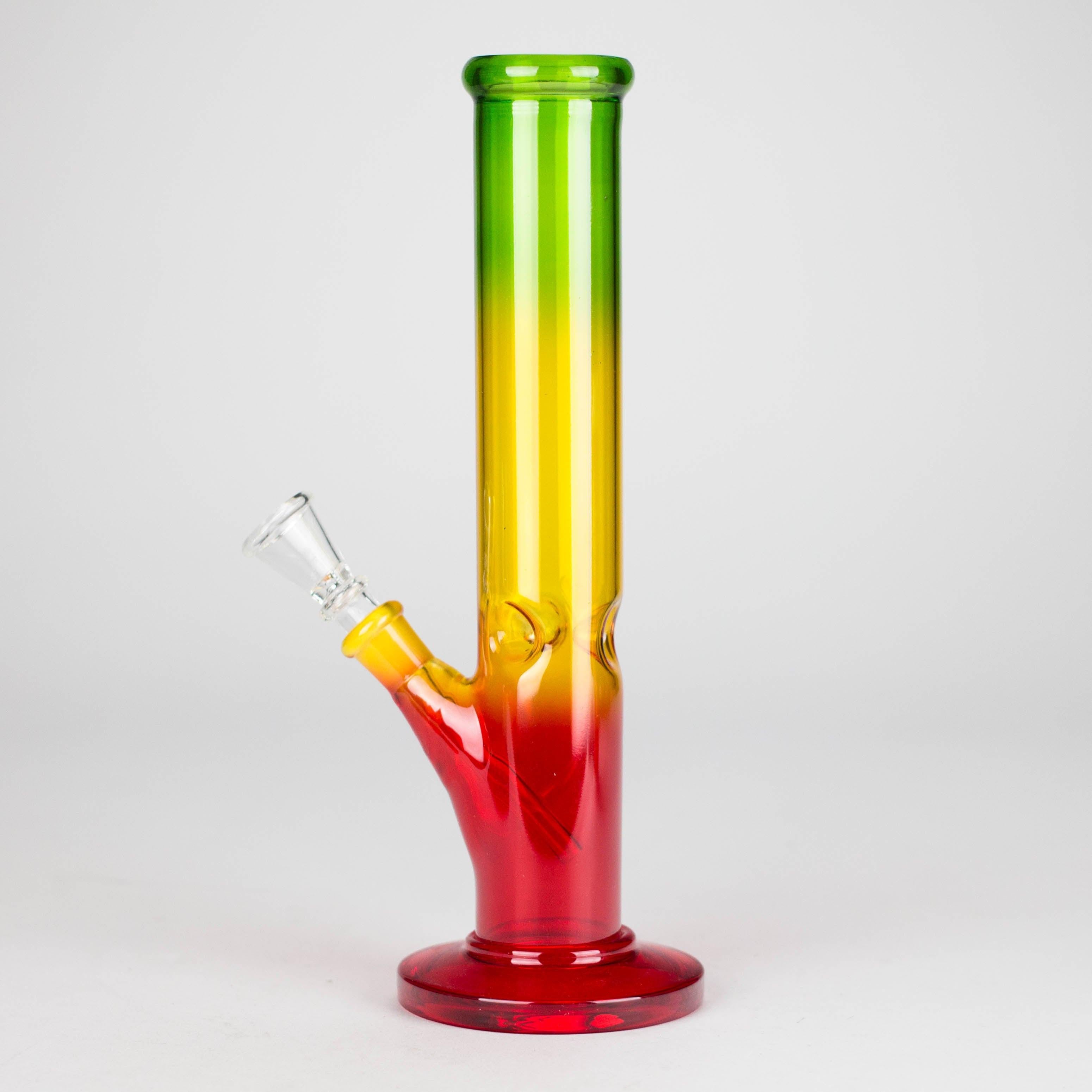 10" Rasta Straight Tube Water Pipe with Ice Catcher