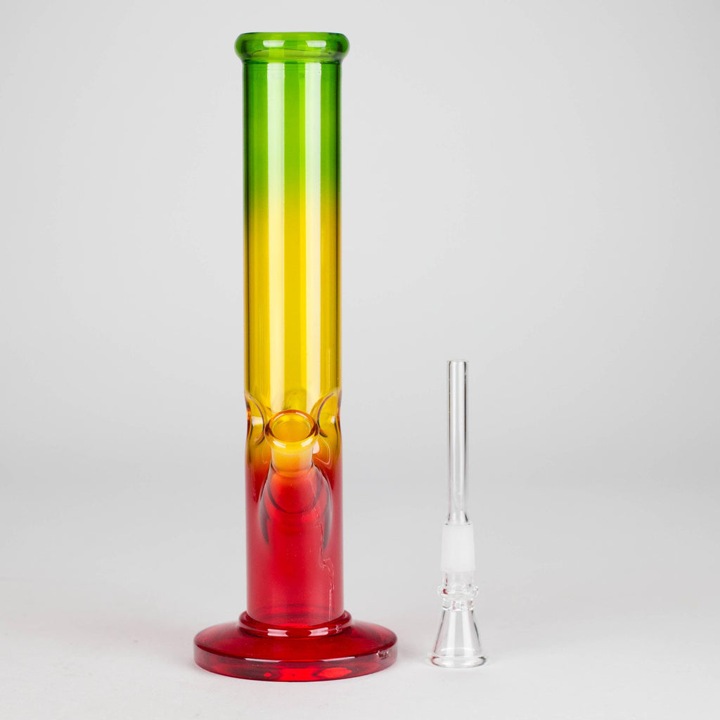 10" Rasta Straight Tube Water Pipe with Ice Catcher