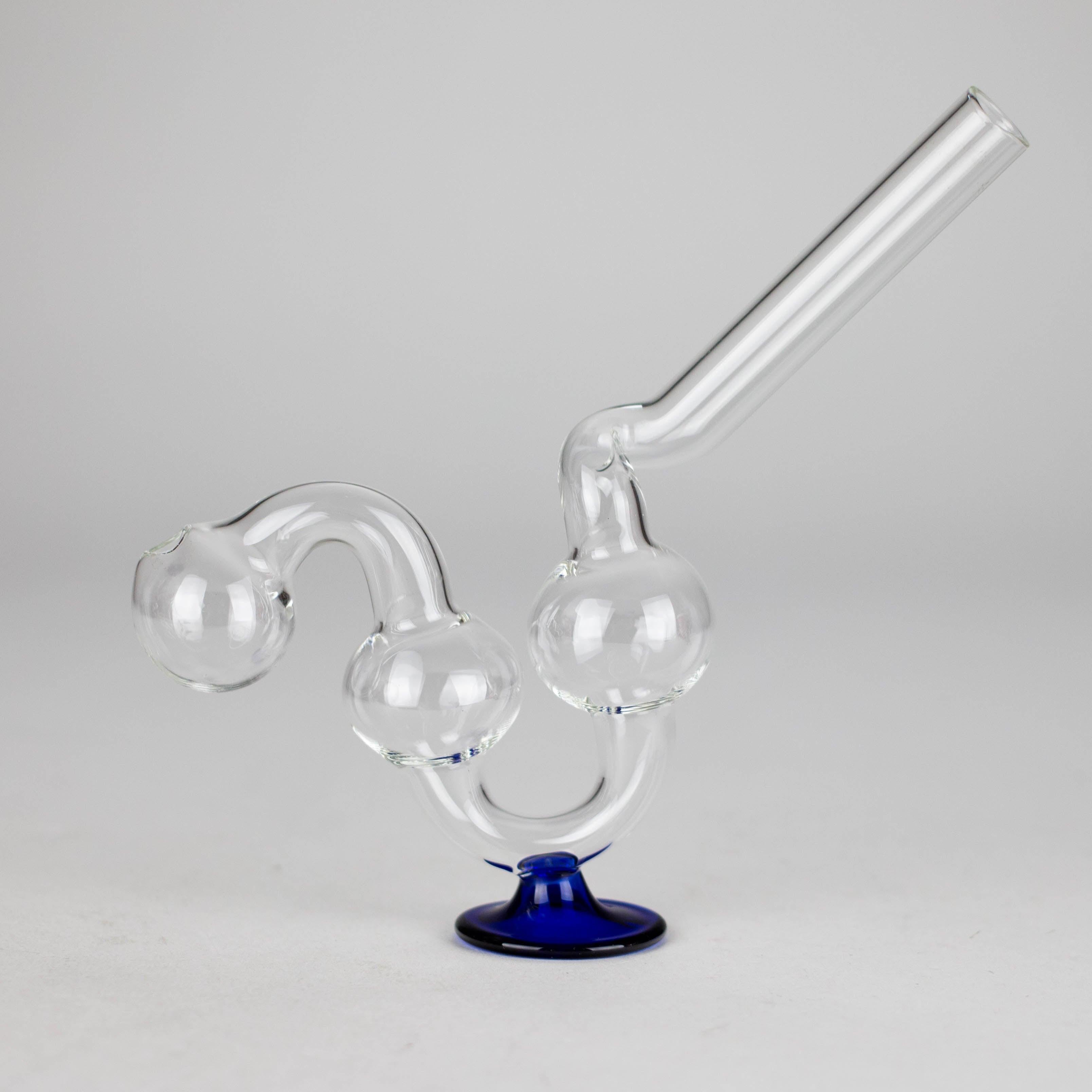 6" Stand Oil Burner Pipe – 2-Pack | Durable Glass, Assorted Colors