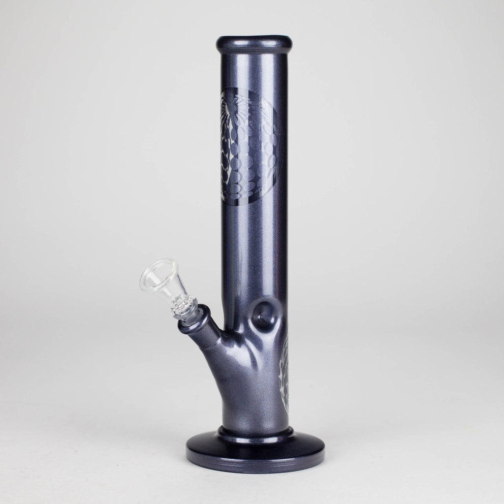 10" Straight Tube Water Pipe with Ball Pattern | Durable Glass – Assorted Colors