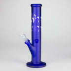 10" Straight Tube Water Pipe with Star Pattern | Durable Glass – Assorted Colors