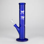 10" Straight Tube Water Pipe with Star Pattern | Durable Glass – Assorted Colors