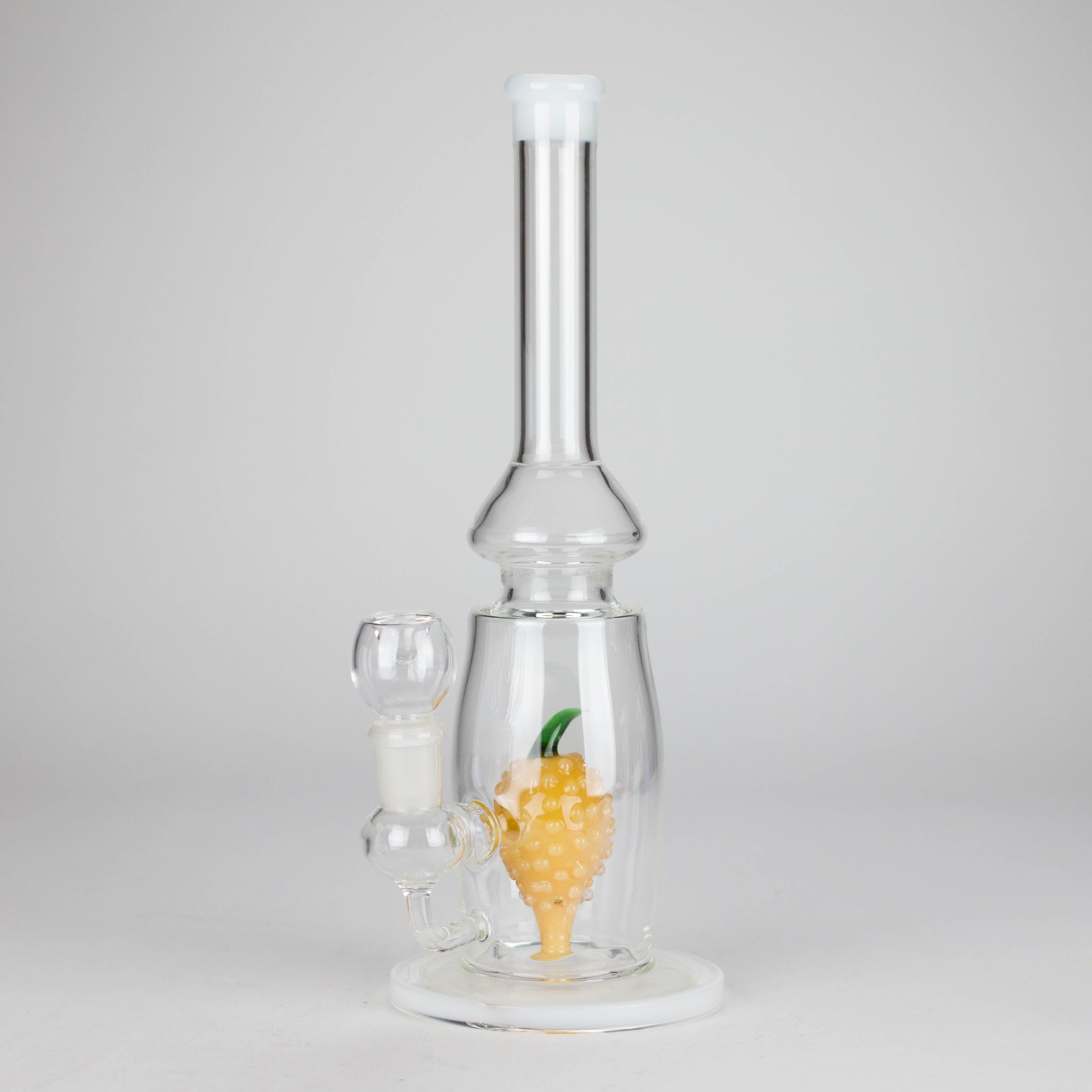 13" Glass Water Pipe with Pineapple Diffuser -Assorted Colors Main image