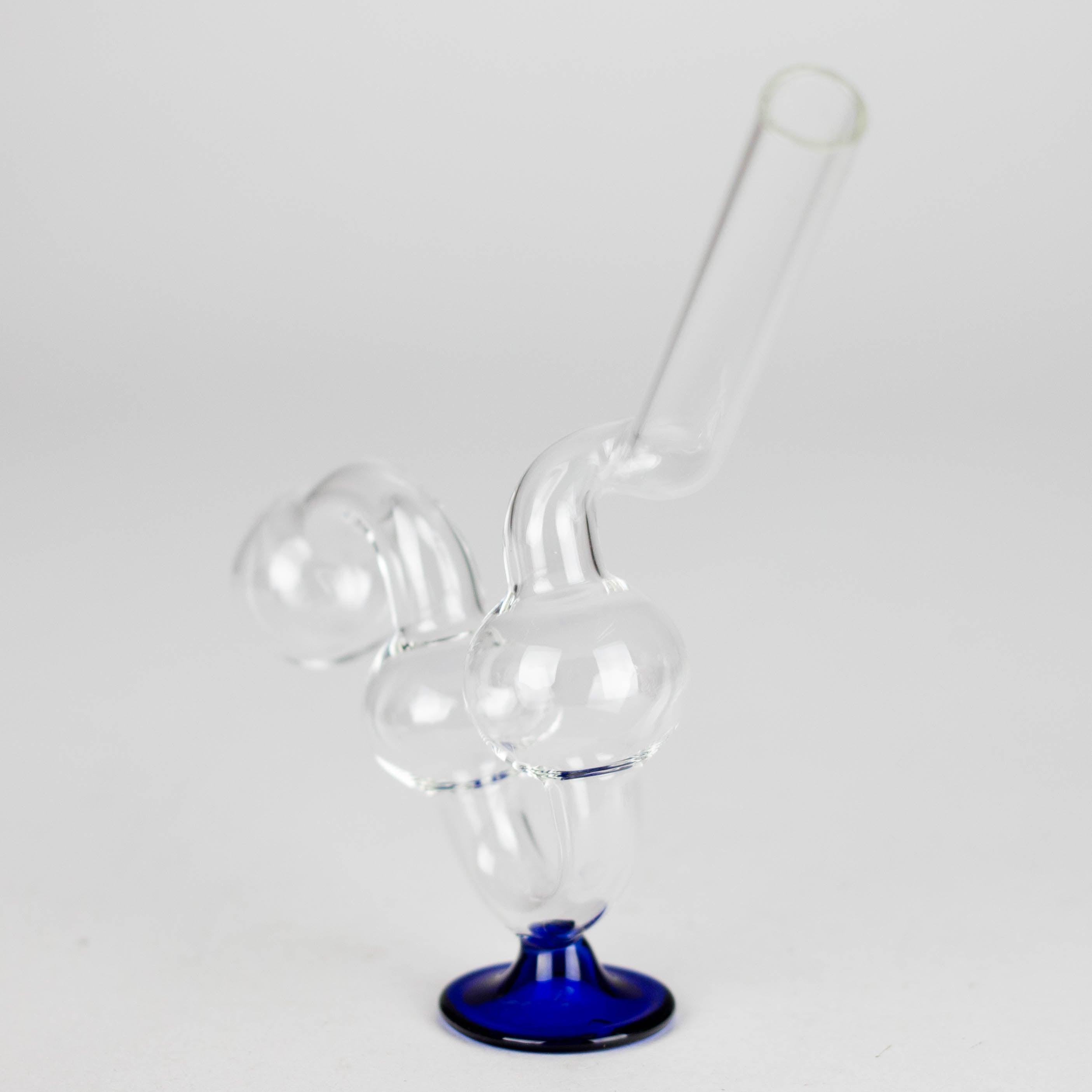 6" Stand Oil Burner Pipe – 2-Pack | Durable Glass, Assorted Colors