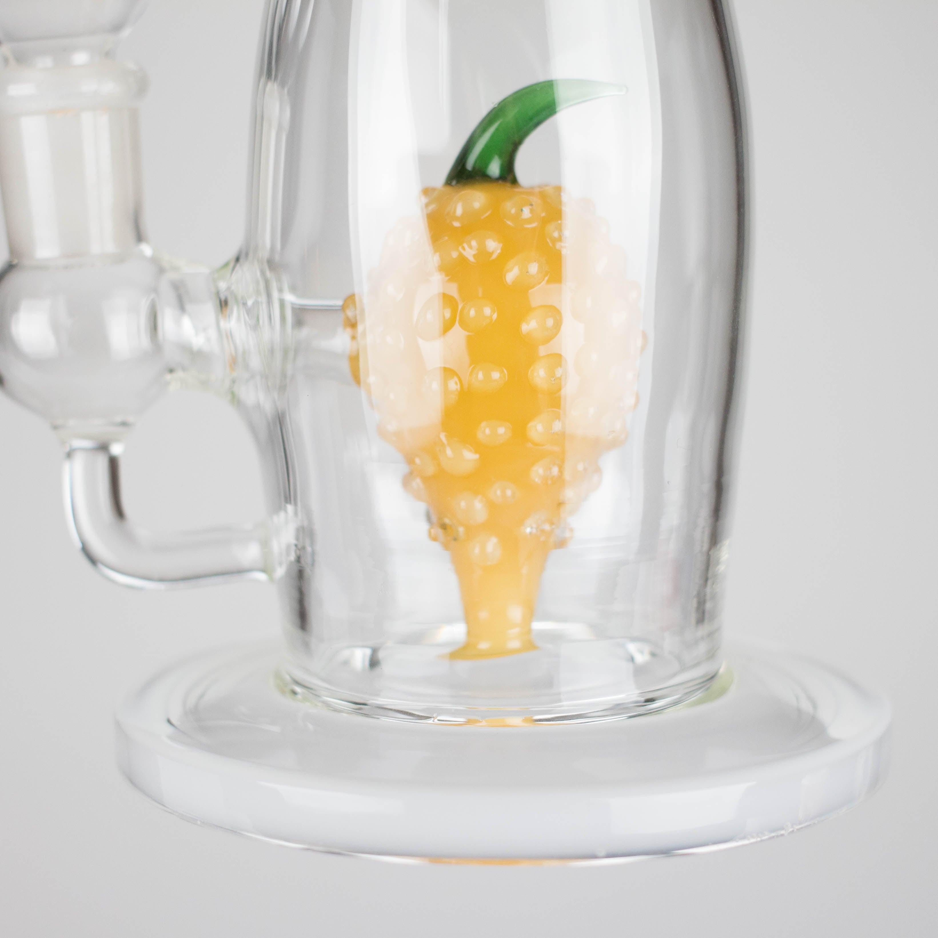 13" Glass Water Pipe with Pineapple Diffuser -Assorted Colors