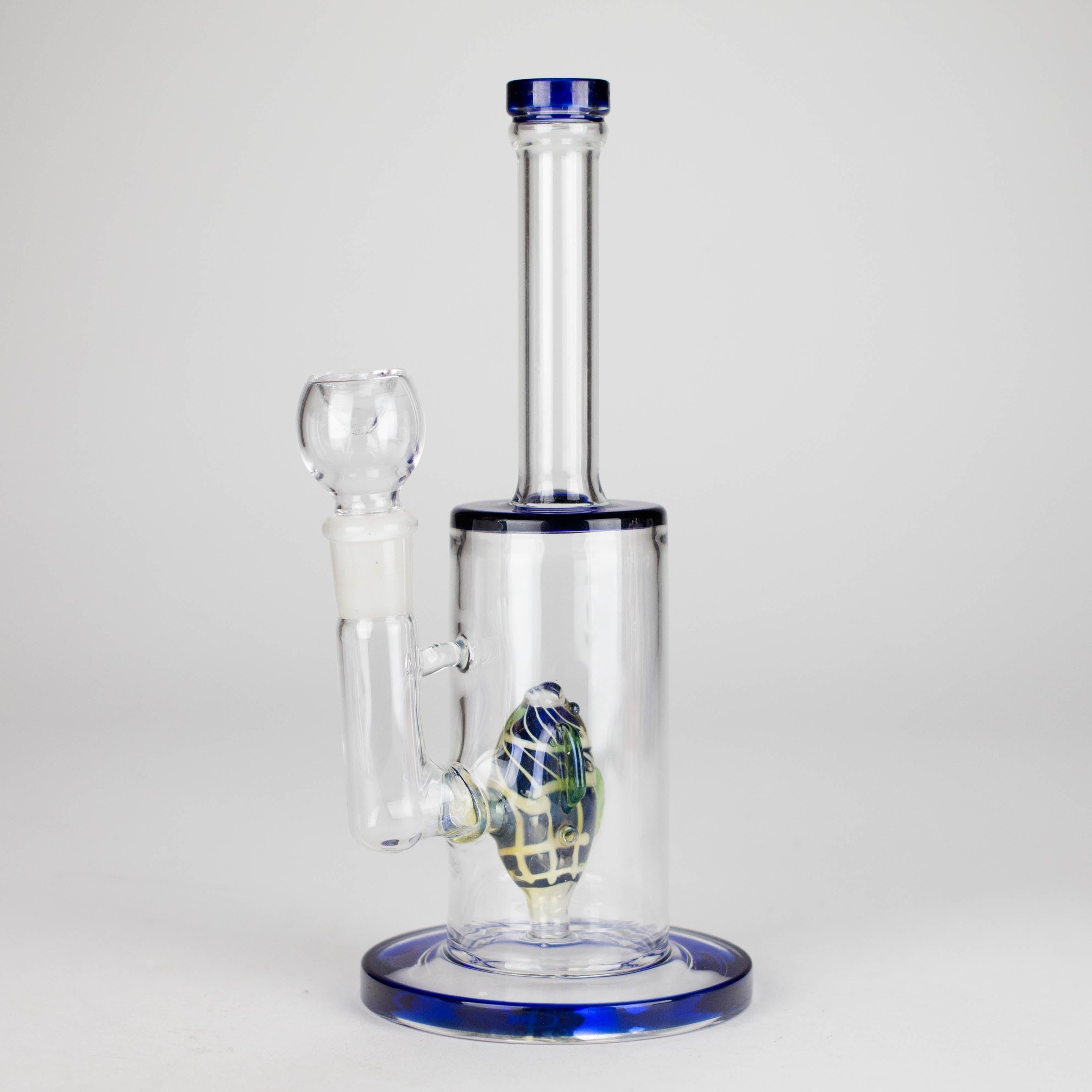 10" Glass Water Pipe with Fish Water Diffuser – Assorted Colors
