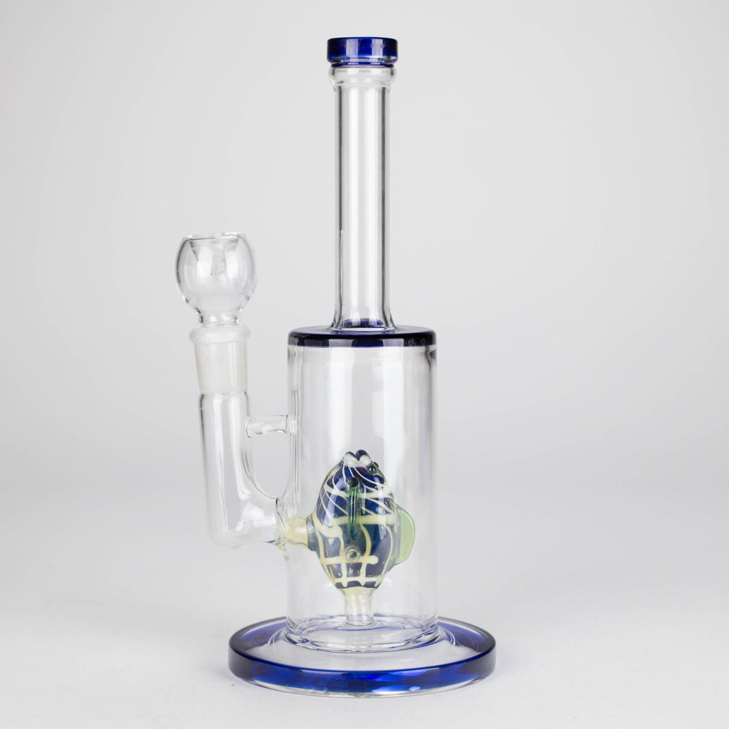 10" Glass Water Pipe with Fish Water Diffuser – Assorted Colors