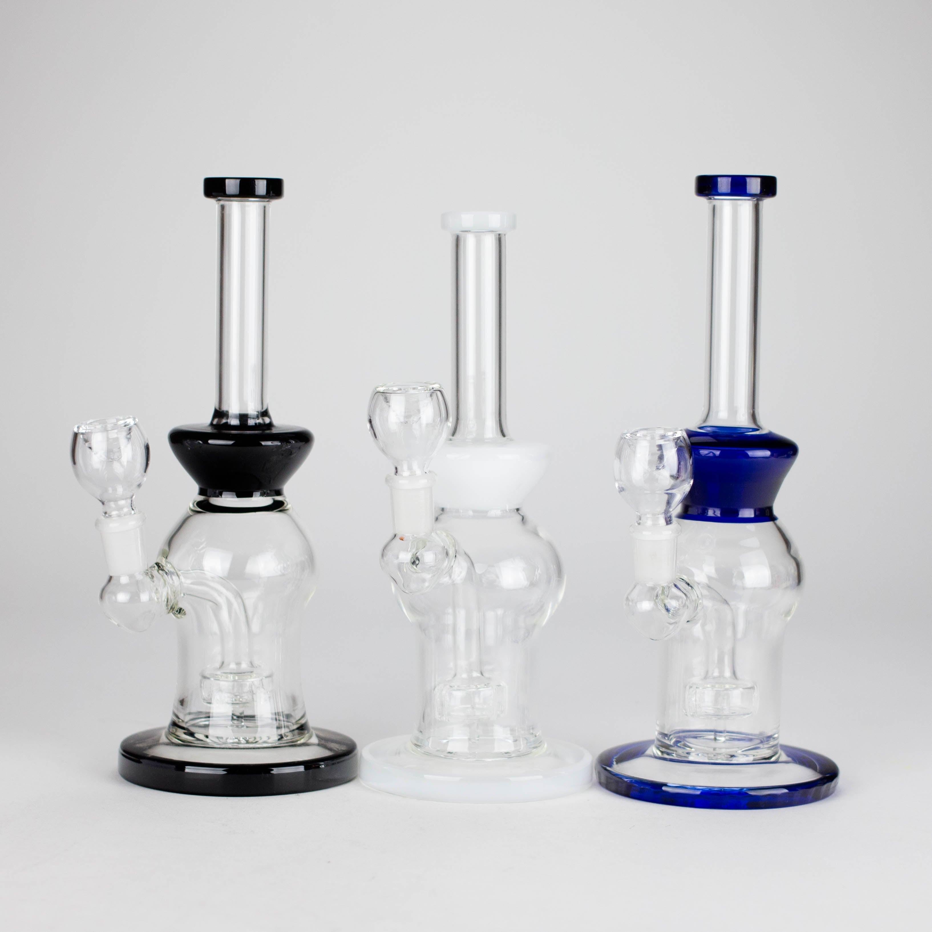 10" Glass Water Pipe with Showerhead Diffuser – Assorted Colors Main image