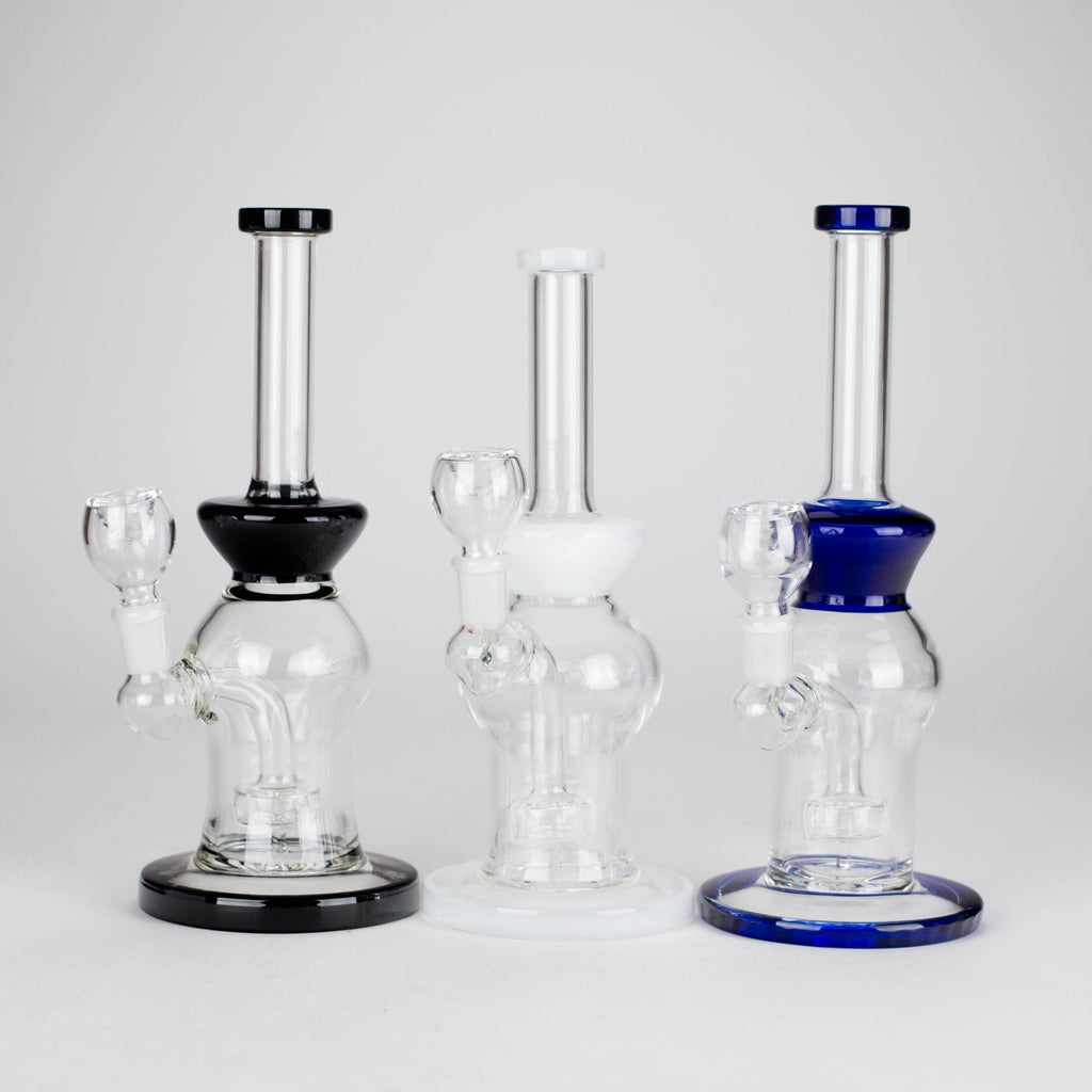10" Glass Water Pipe with Showerhead Diffuser – Assorted Colors