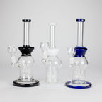 10" Glass Water Pipe with Showerhead Diffuser – Assorted Colors