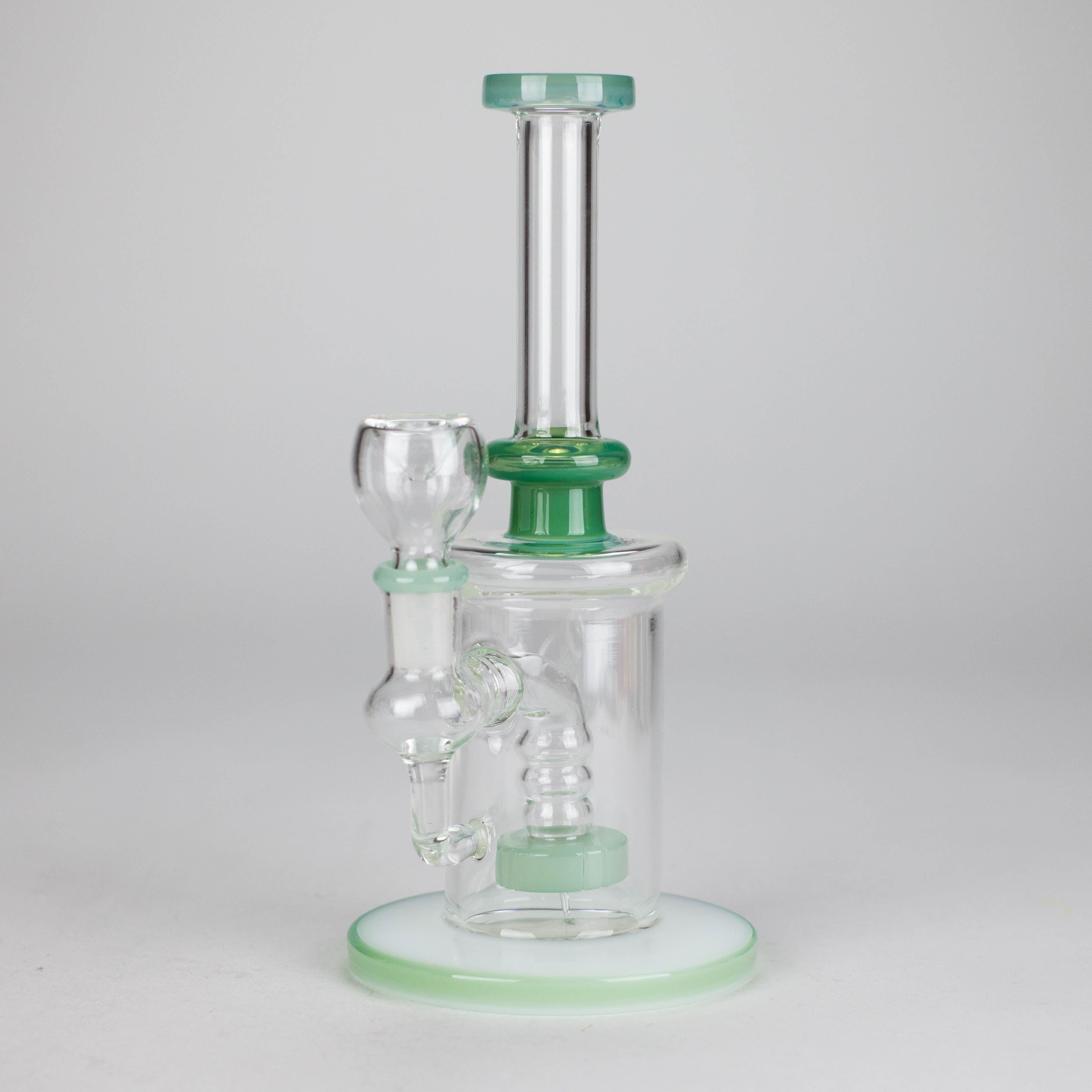 8" Glass Water Pipe with Showerhead Diffuser – Assorted Colors Secondary image