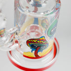 7" Magic Mushroom Glass Bong with Perc – Glow-in-the-Dark
