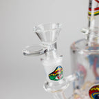 7" Magic Mushroom Glass Bong with Perc – Glow-in-the-Dark