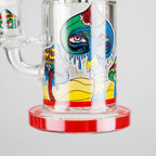 7" Magic Mushroom Glass Bong with Perc – Glow-in-the-Dark