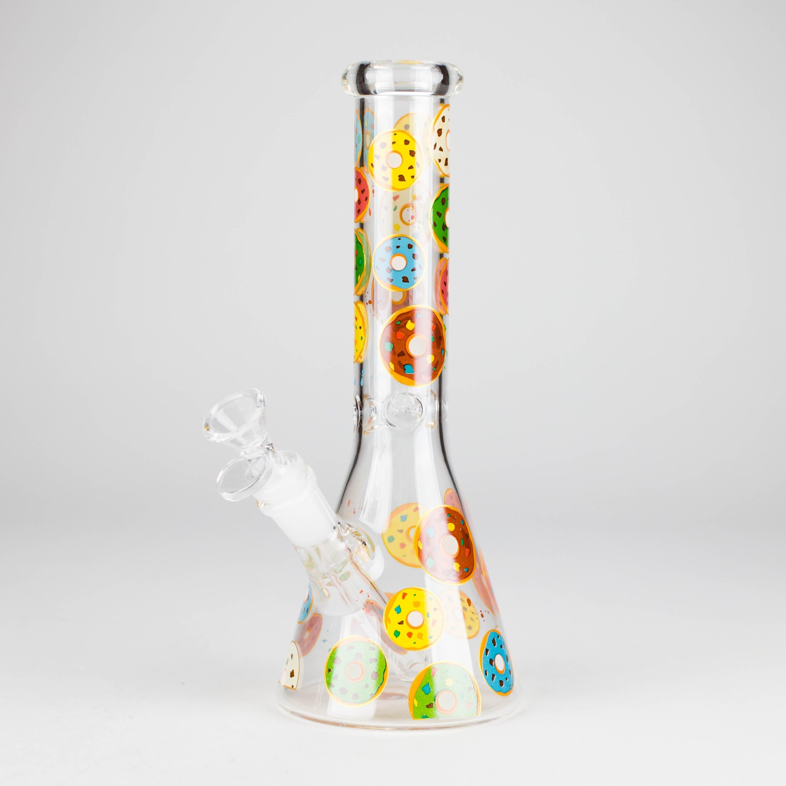 10" Glass Beaker Bong with Donut Design Secondary image