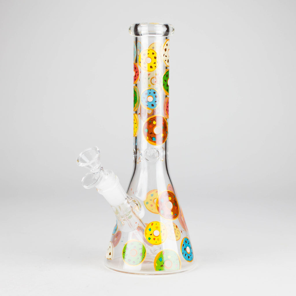 10" Glass Beaker Bong with Donut Design