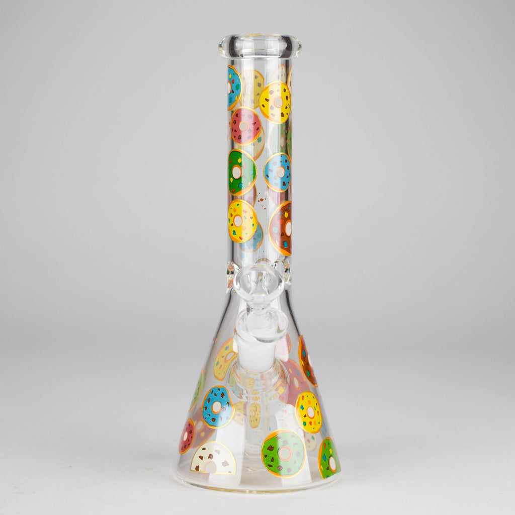 10" Glass Beaker Bong with Donut Design