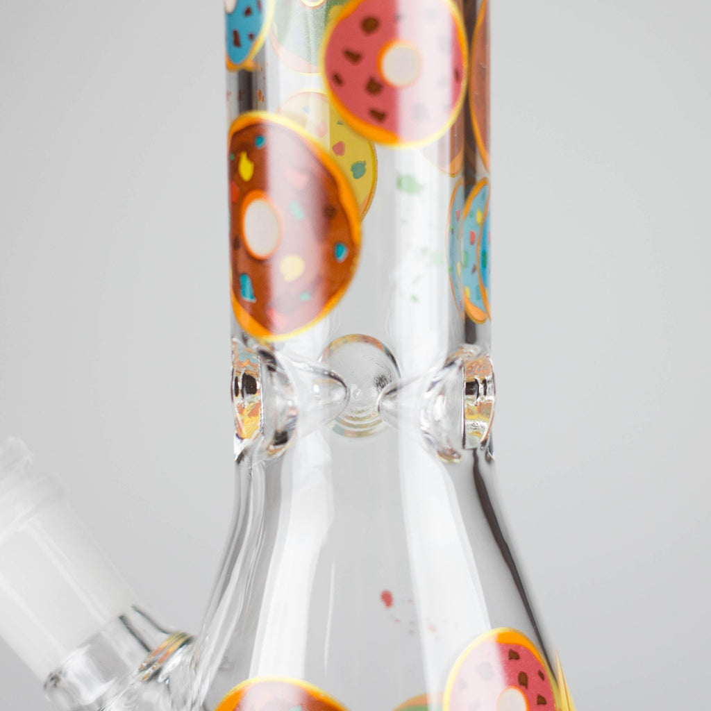 10" Glass Beaker Bong with Donut Design