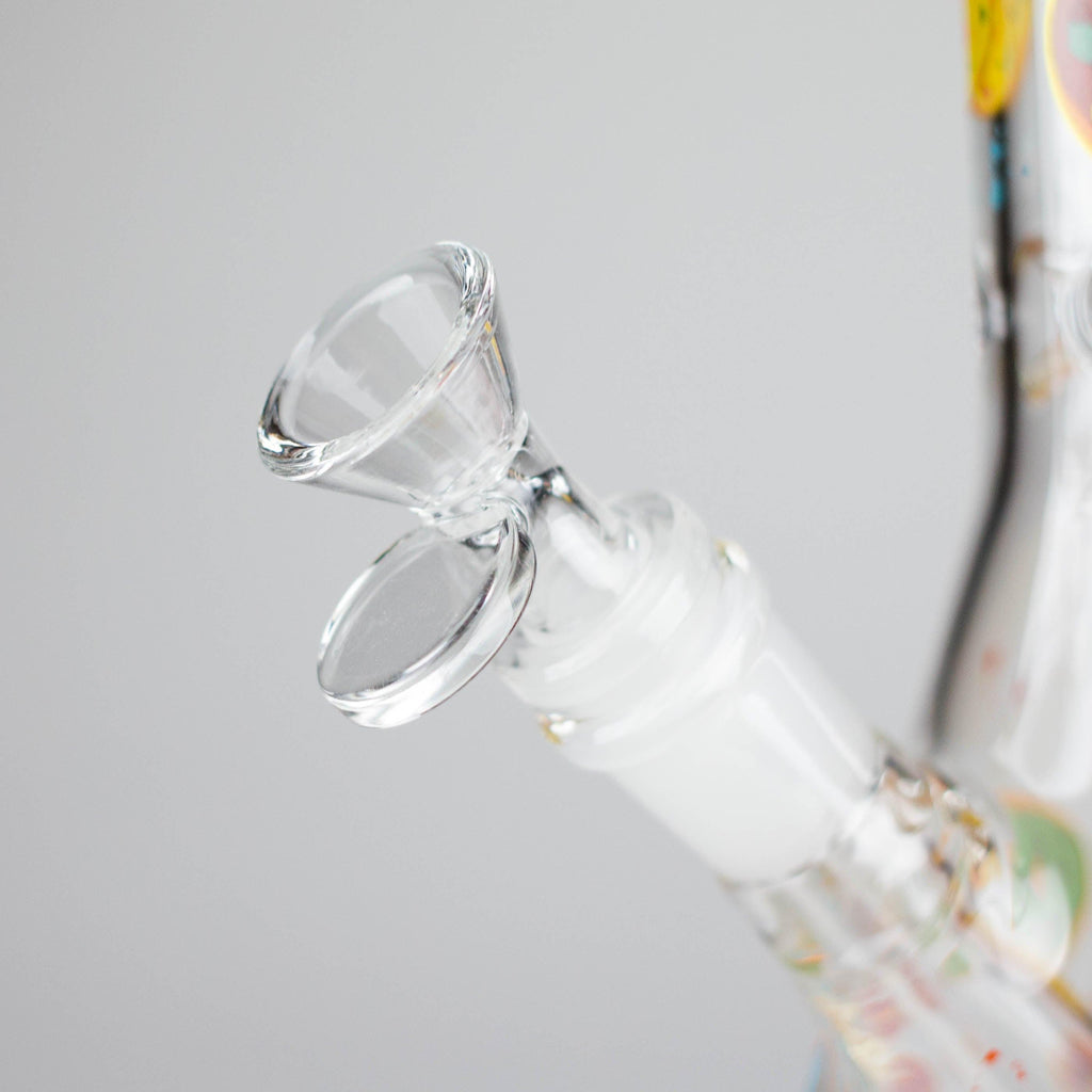 10" Glass Beaker Bong with Donut Design