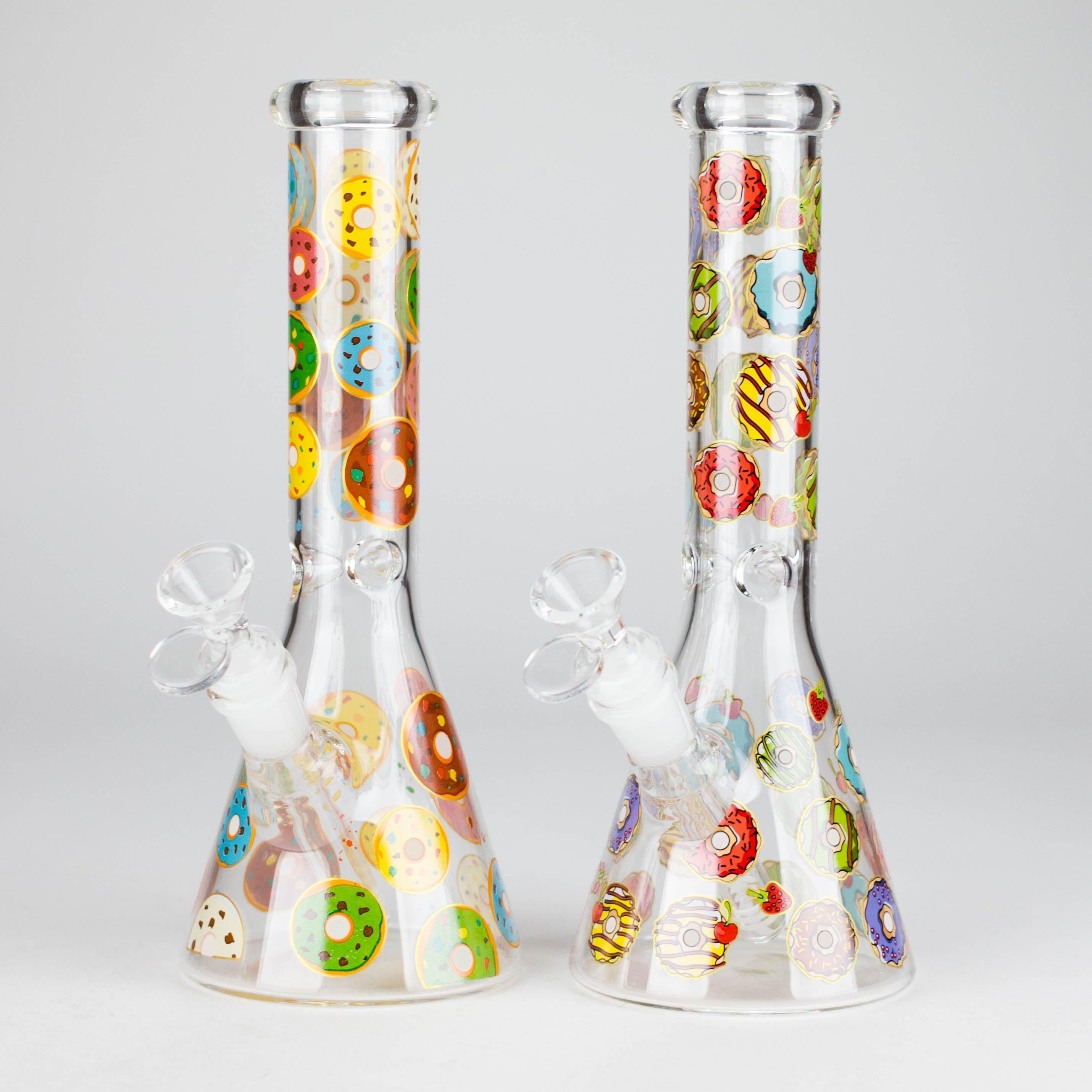 10" Glass Beaker Bong with Donut Design Main image