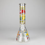 10" 5mm Glass Beaker Bong with Cartoon Design
