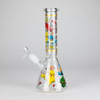 10" 5mm Glass Beaker Bong with Cartoon Design