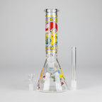 10" 5mm Glass Beaker Bong with Cartoon Design