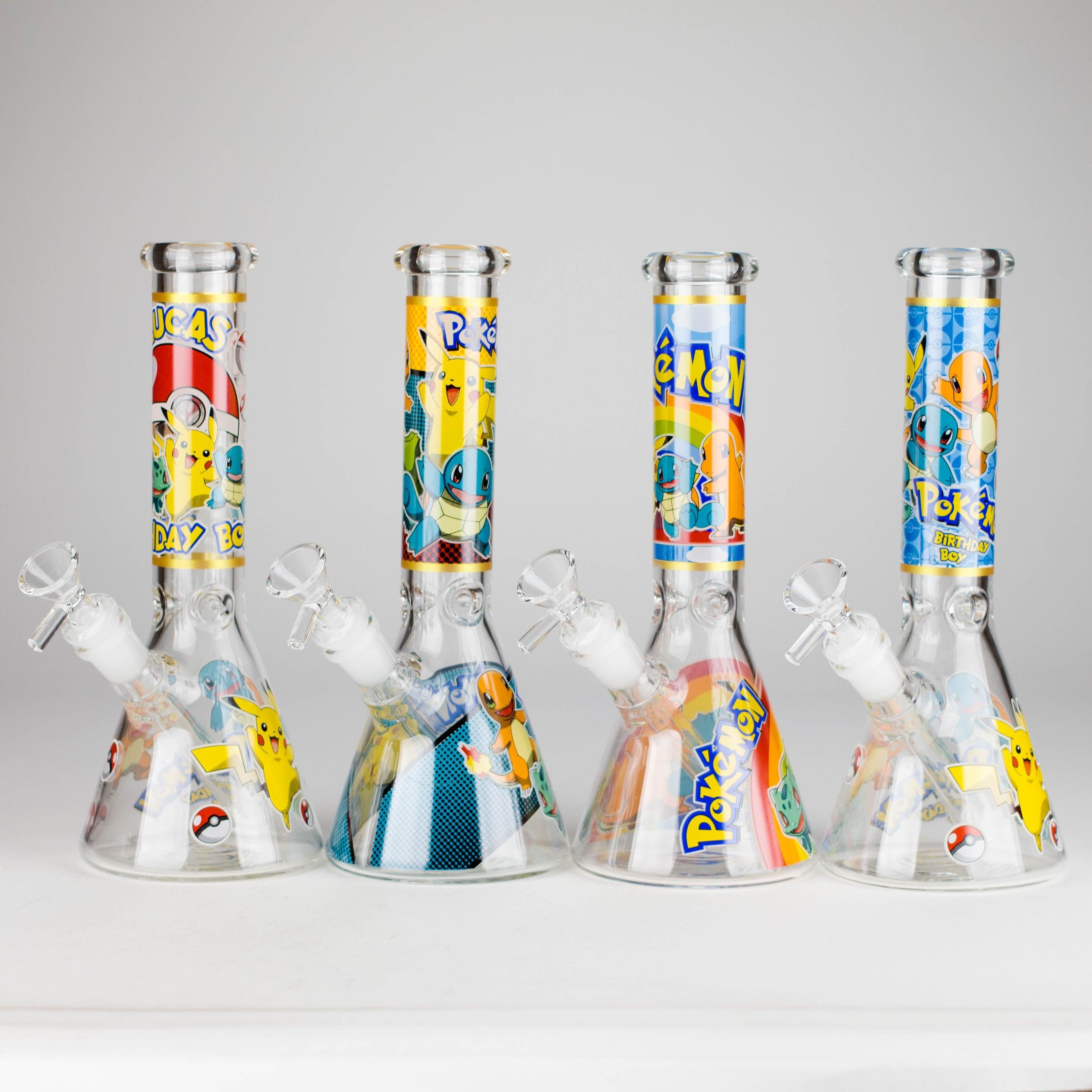 10" 5mm Glass Beaker Bong with Cartoon Design Main image