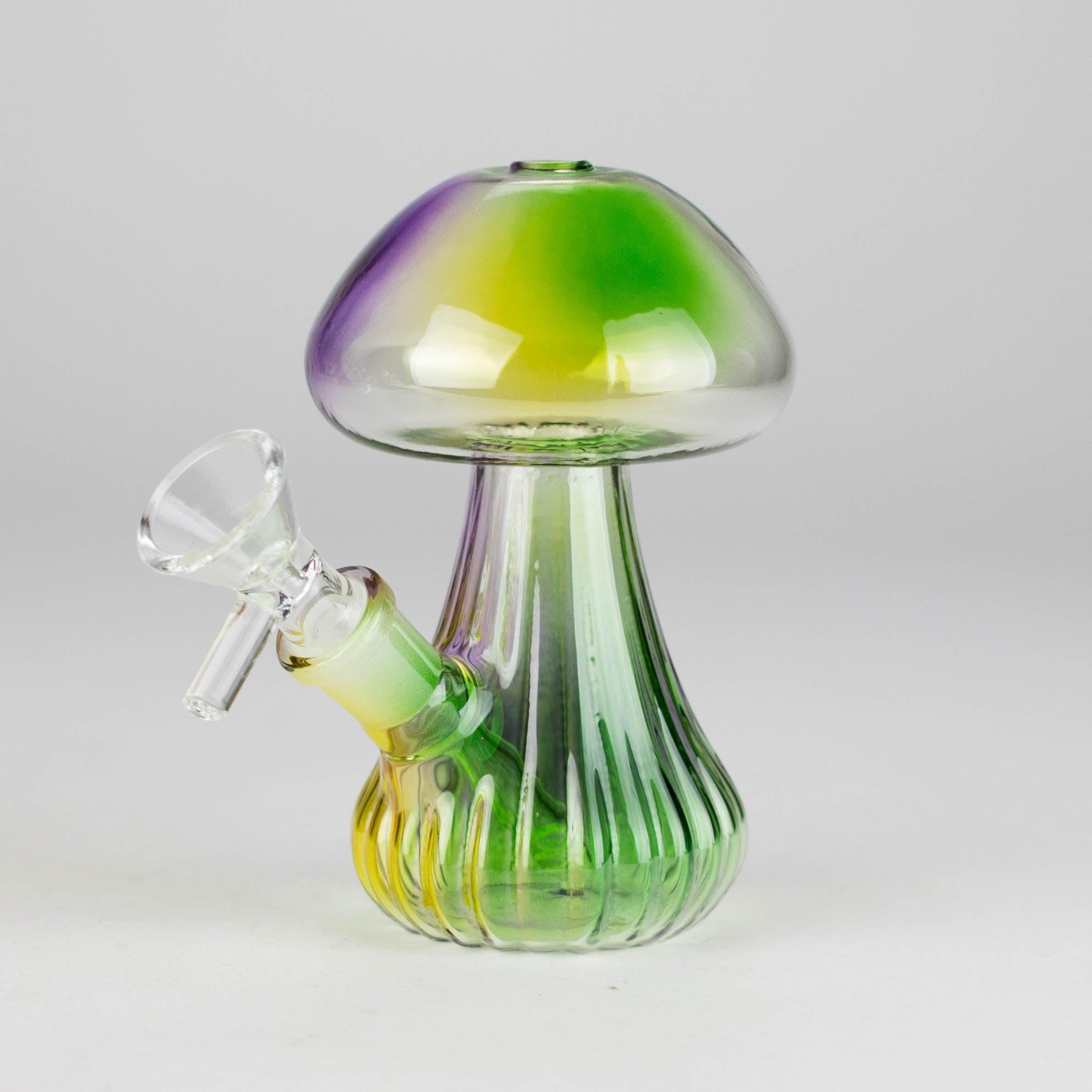 5" Magic Mushroom Glass Bong – Compact & Whimsical Design