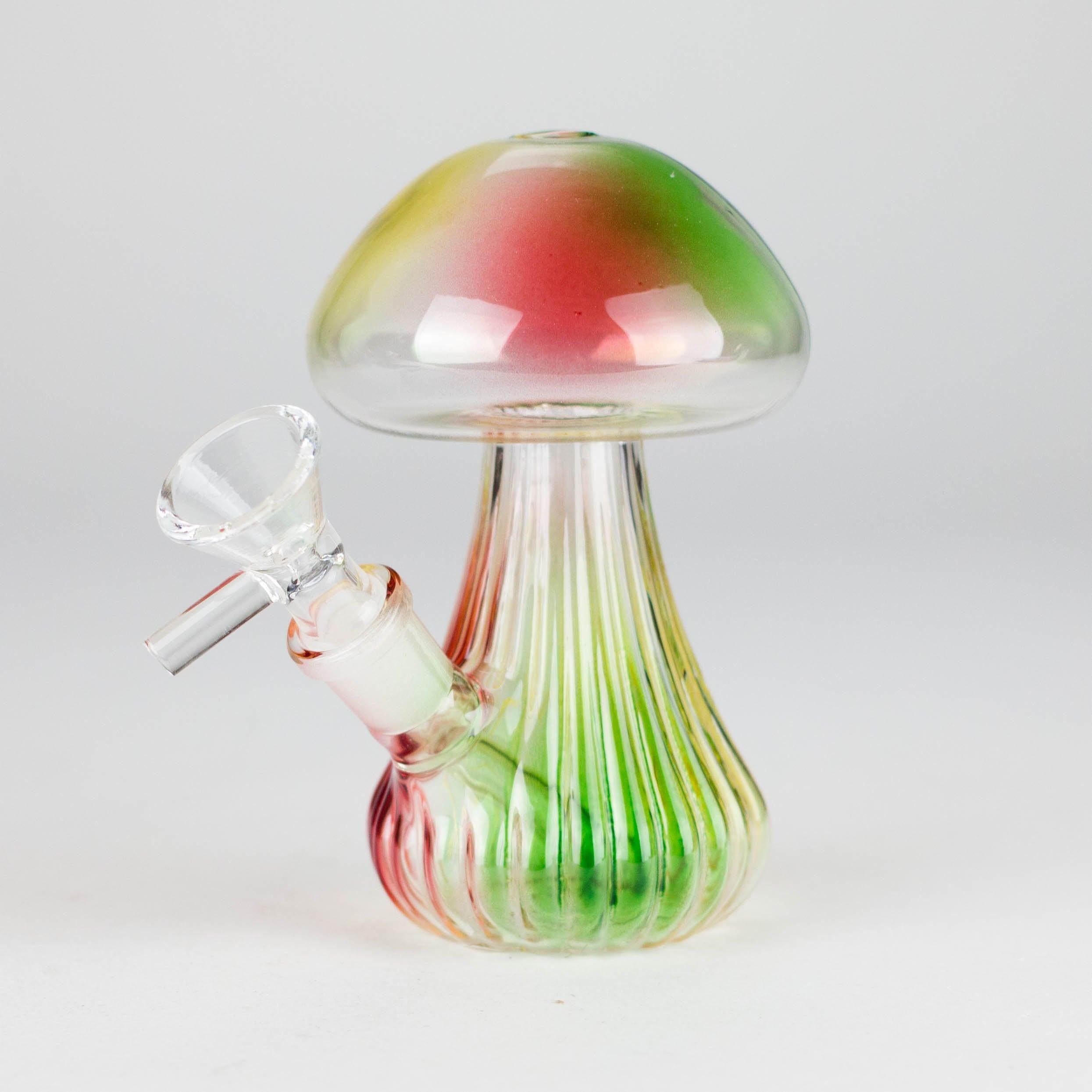 5" Magic Mushroom Glass Bong – Compact & Whimsical Design