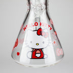 14" 7mm Glass Beaker Bong with Kitty Design and Ice Catcher