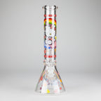 14" 7mm Glass Beaker Bong with Kitty Design and Ice Catcher