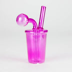 5" Coffee Cup Oil Bong – Neon Galactic Glow Design [PIP668]