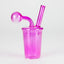 5" Coffee Cup Oil Bong – Neon Galactic Glow Design [PIP668]