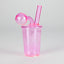 5" Coffee Cup Oil Bong – Neon Galactic Glow Design [PIP668]