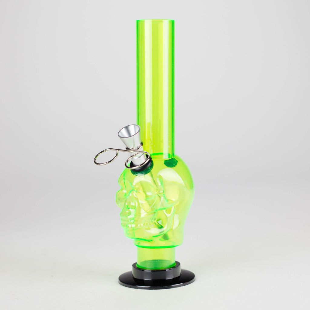 Acrylic 8" Skull Shape Water Pipe – [PIP2847]