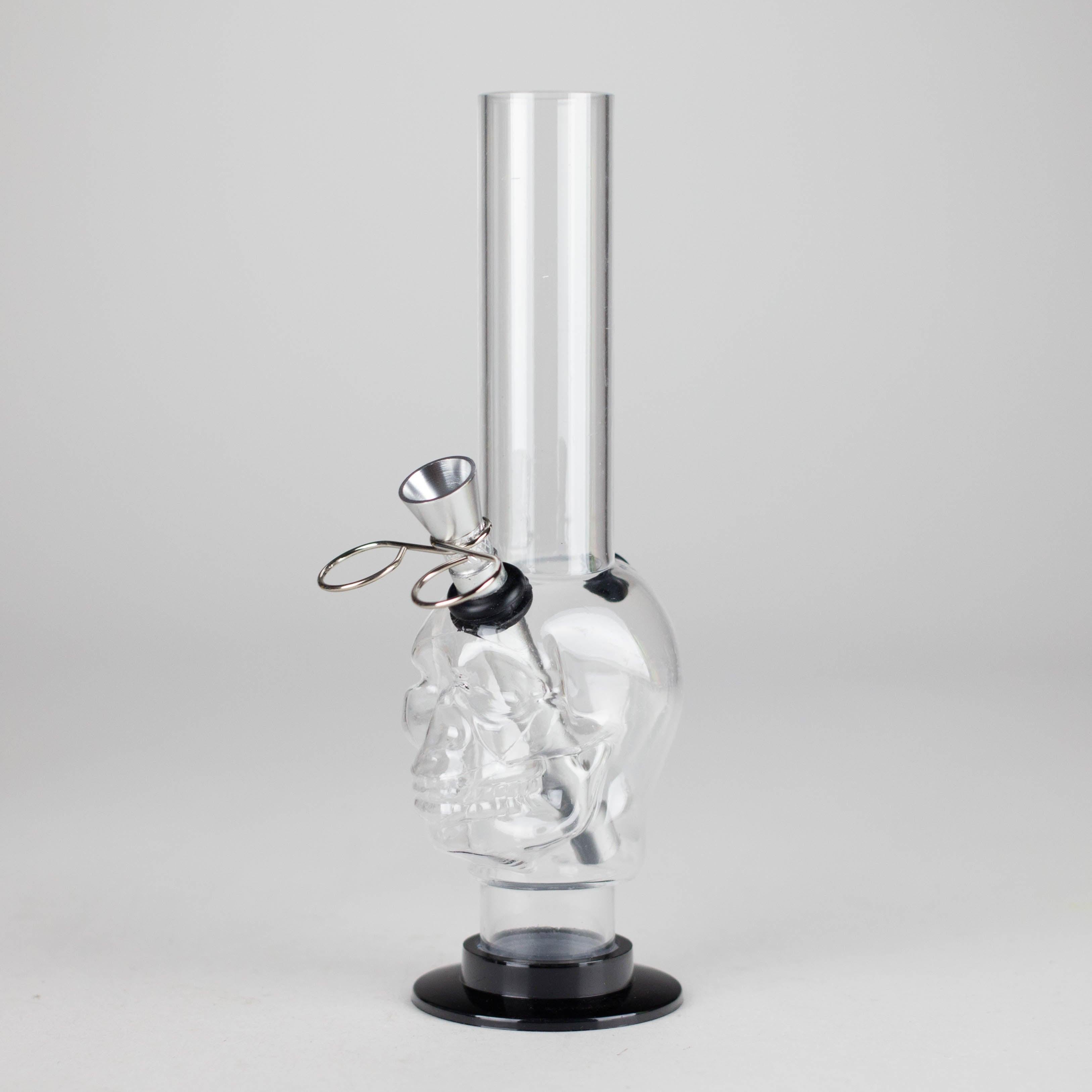 Acrylic 8" Skull Shape Water Pipe – [PIP2847]