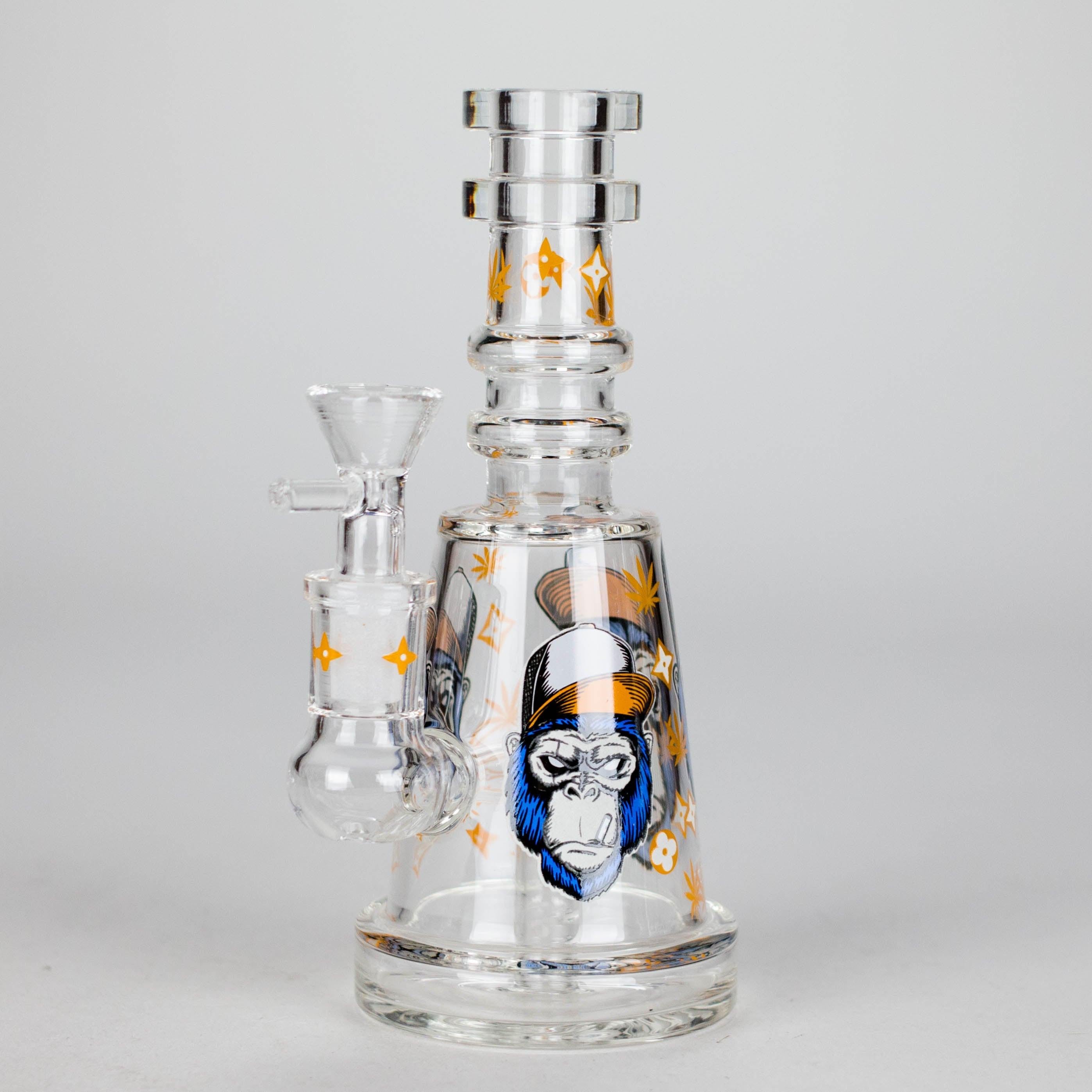 6.5" Gorillux Glow in the dark Glass Bong