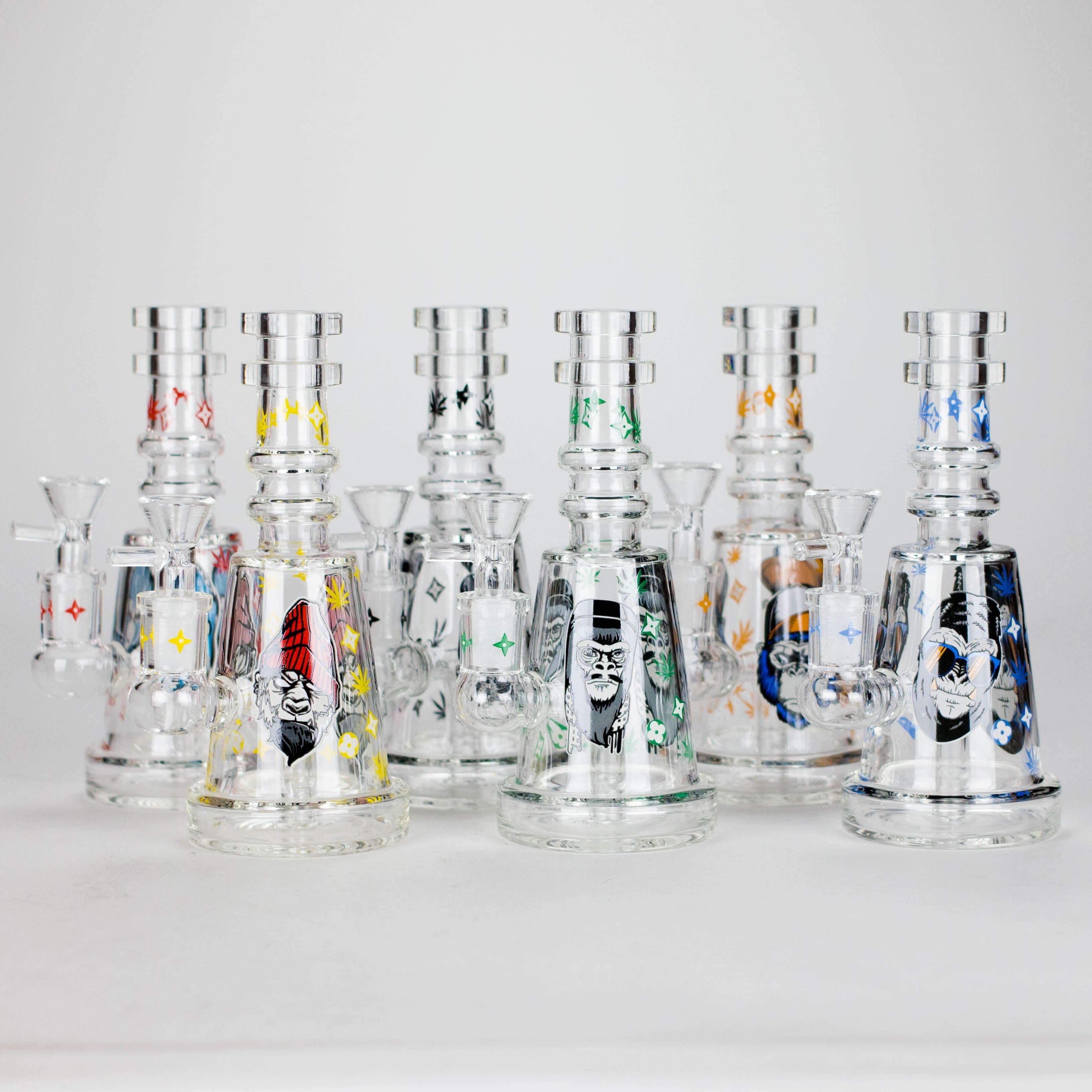 6.5" Gorillux Glow in the dark Glass Bong Main image