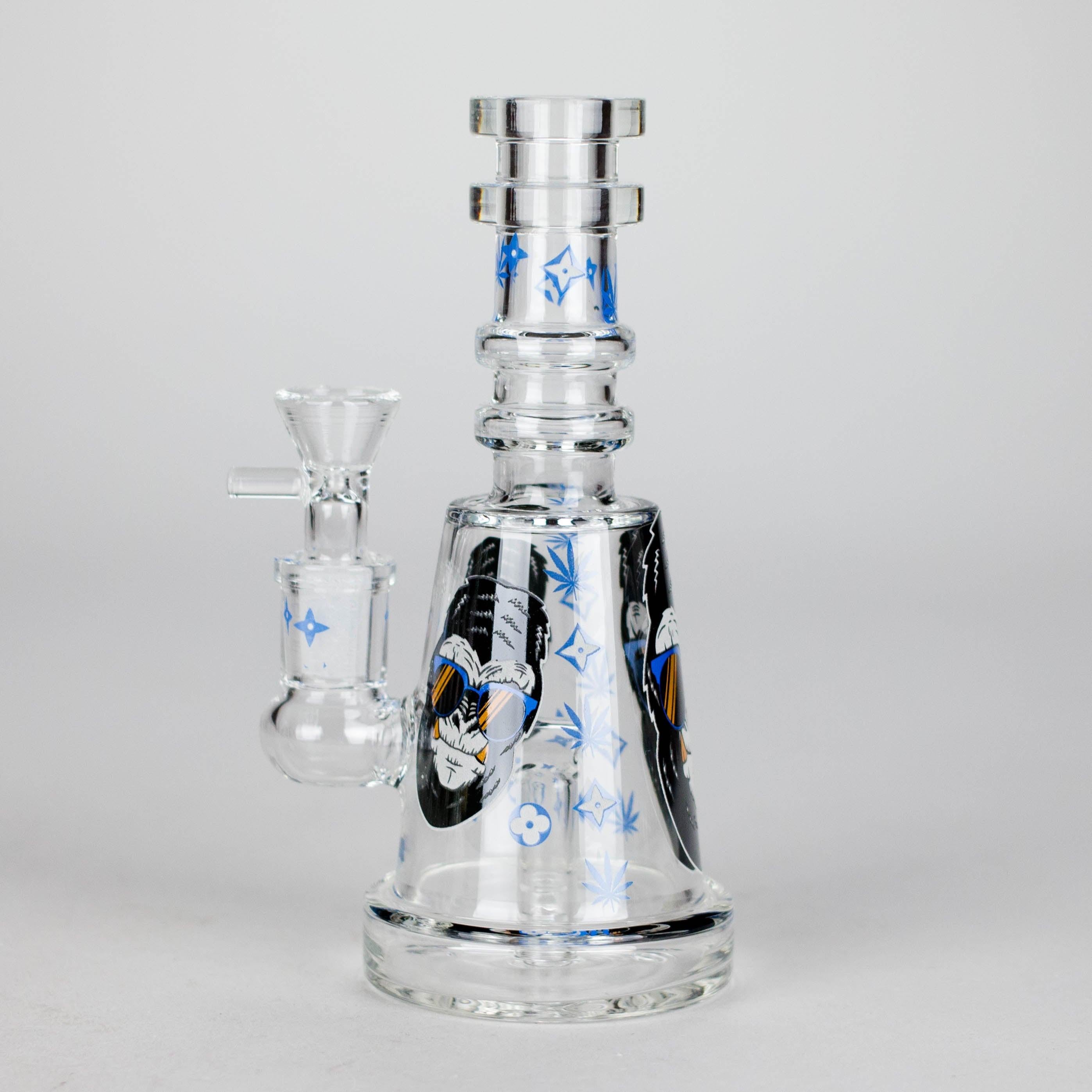 6.5" Gorillux Glow in the dark Glass Bong