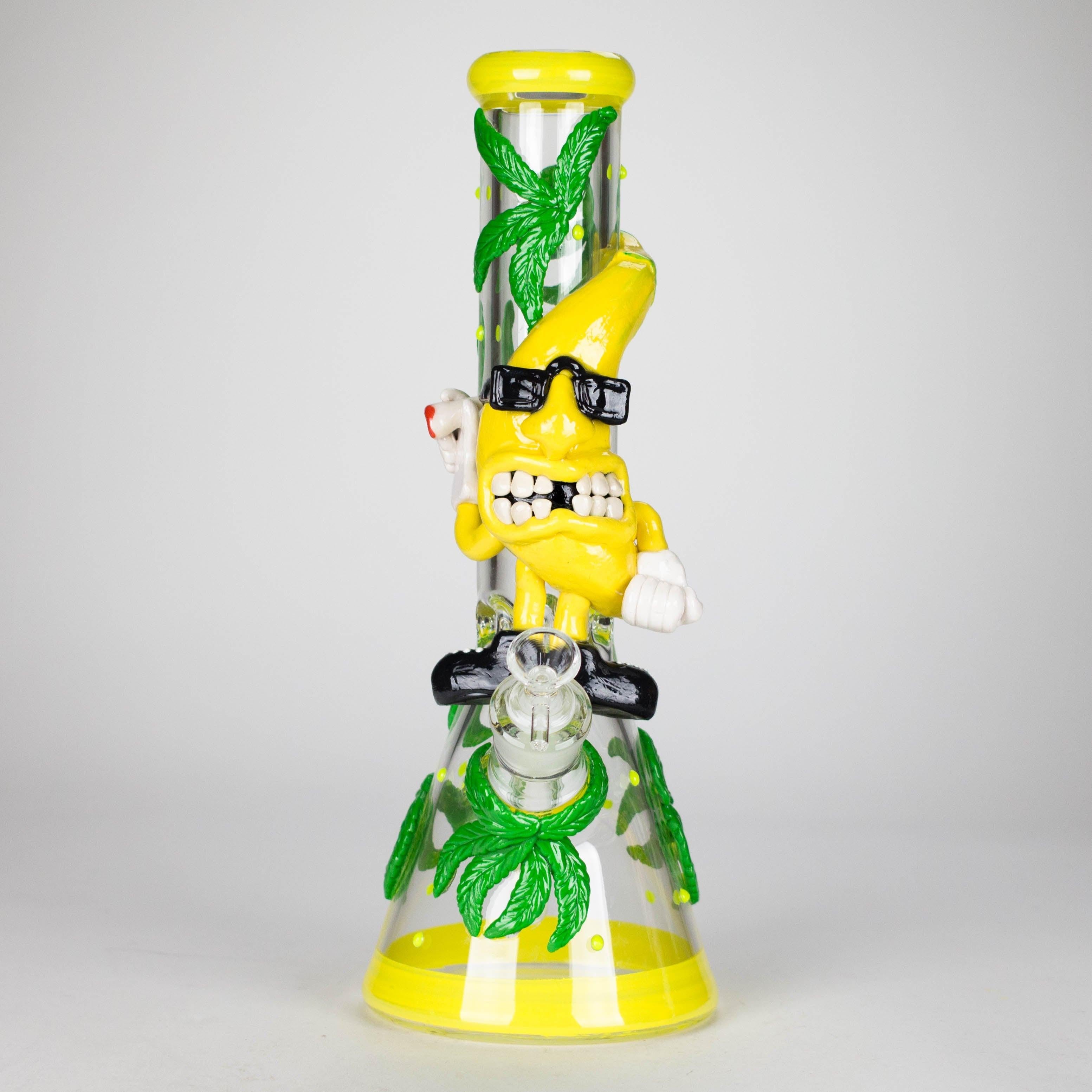 13" Bananabudz Glow in the dark Glass Bong