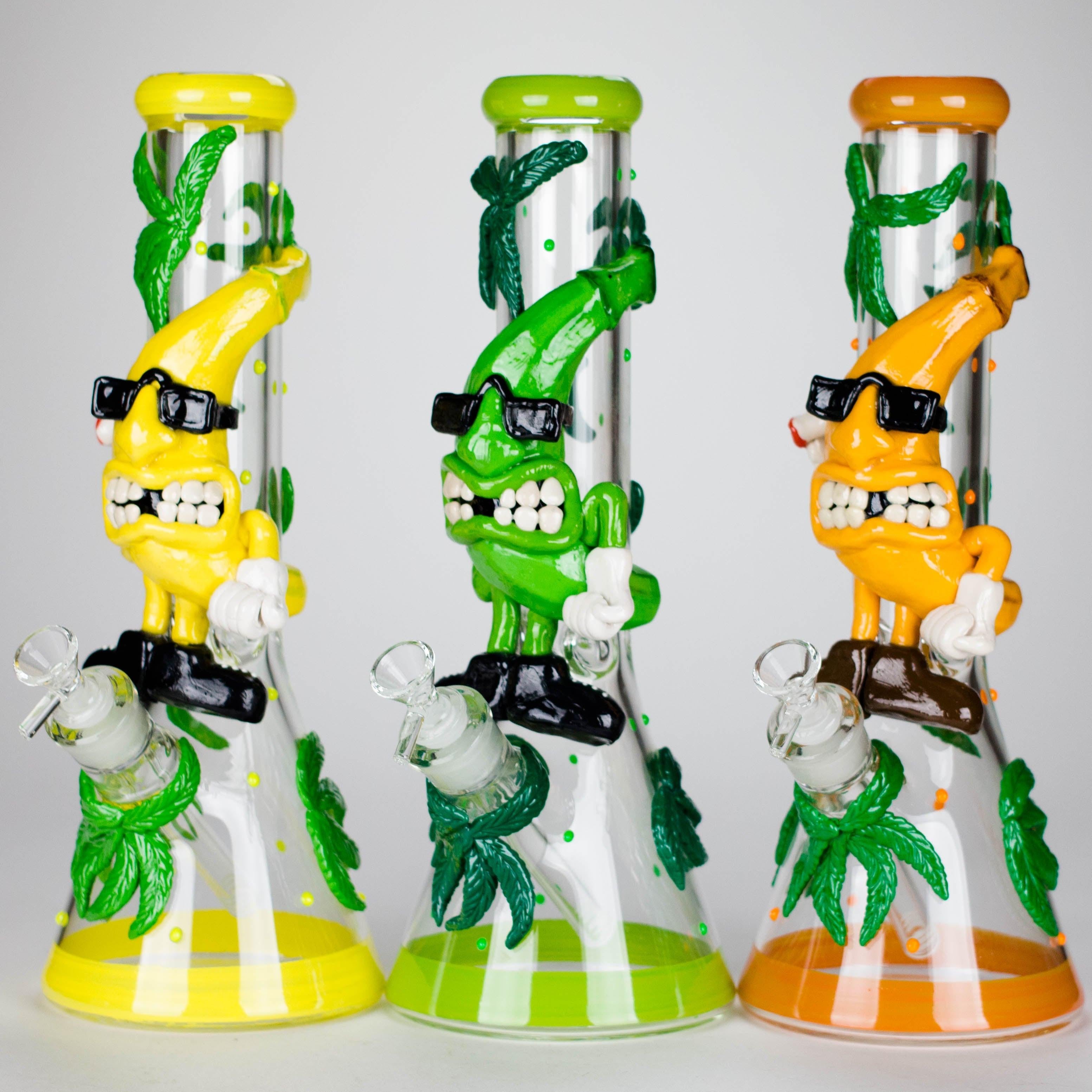 13" Bananabudz Glow in the dark Glass Bong Main image