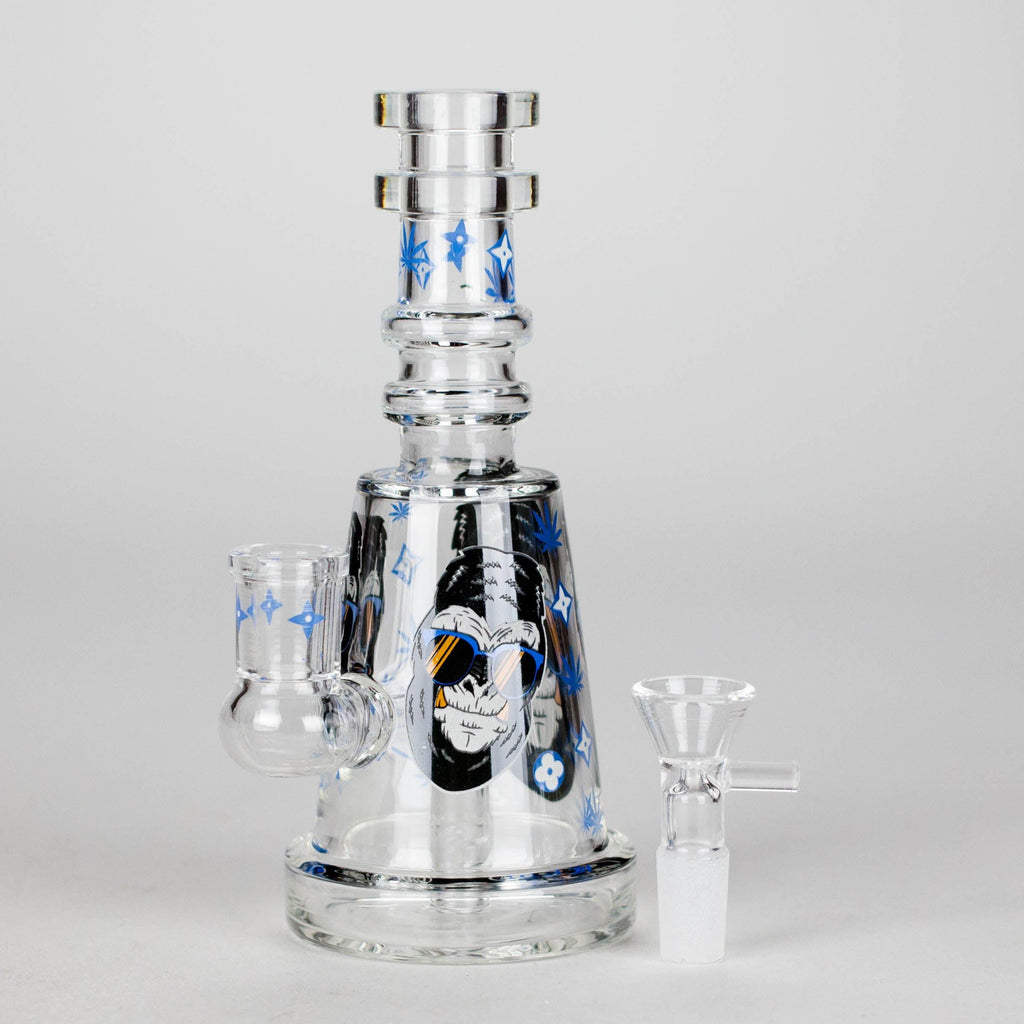 6.5" Gorillux Glow in the dark Glass Bong