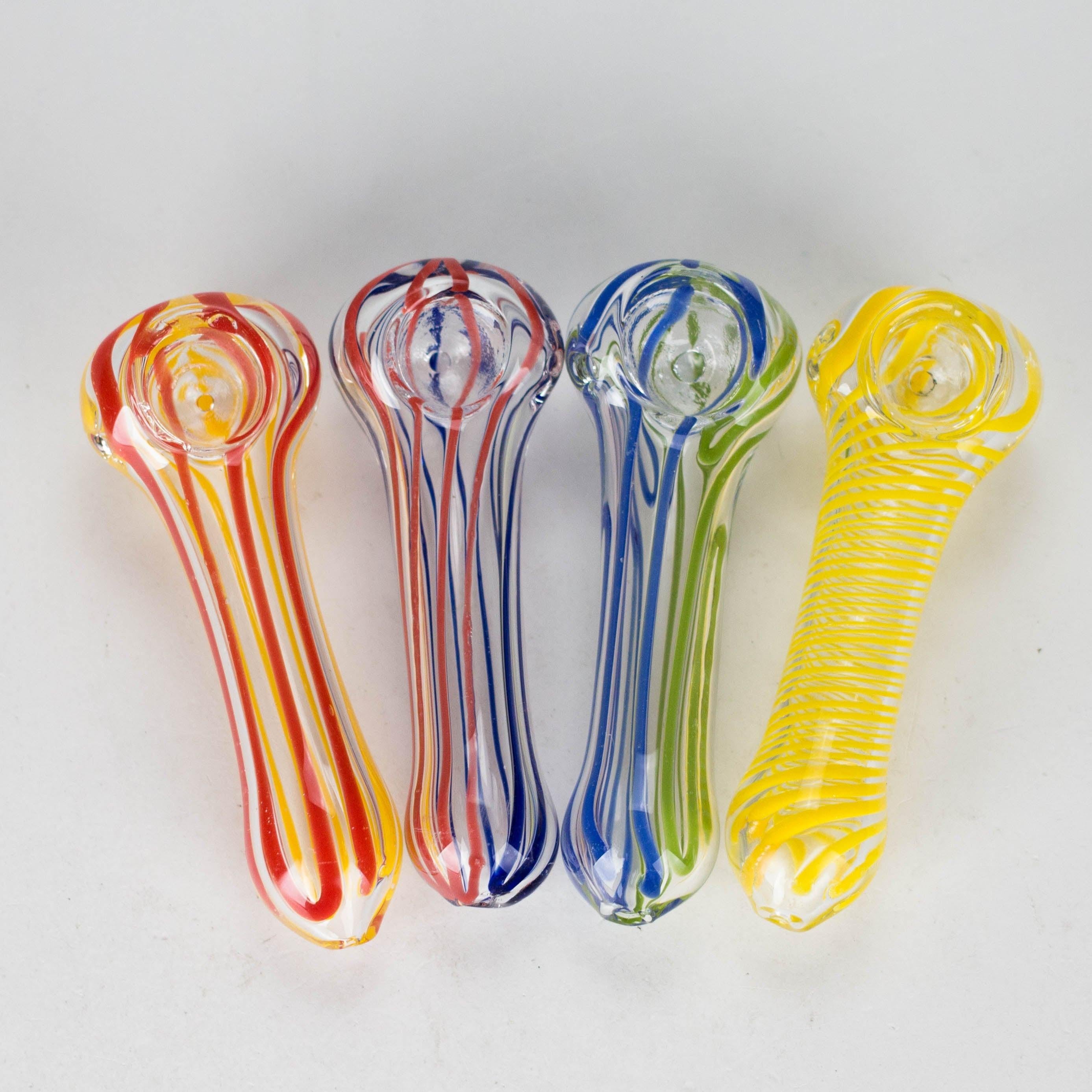 4.5" Line Soft Glass Handpipe – Colorful, Lightweight & Portable Main image
